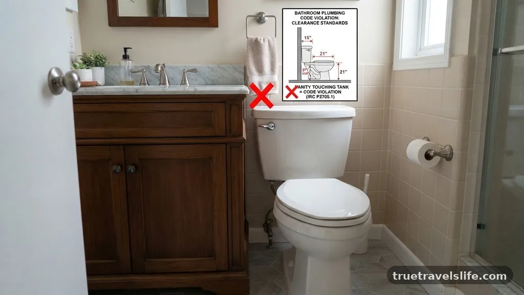 Understanding IRC Clearance Standards - Can a Bathroom Vanity Touch the Toilet Tank? (Safety & Code Issues)