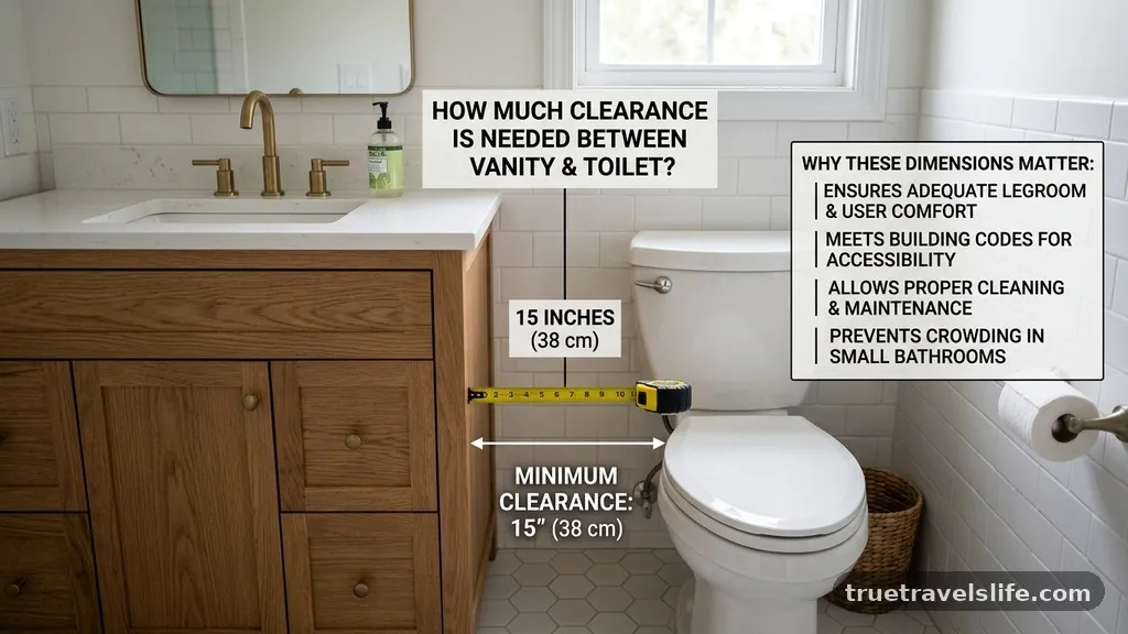 Why These Dimensions Matter - How Much Clearance Is Needed Between a Bathroom Vanity and Toilet?